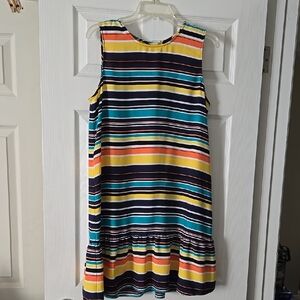 Halogen Women's Size Medium Multicolor Striped Sleeveless Dress Nordstrom
